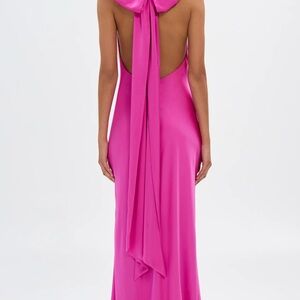 Elegant Pink Backless Dress
